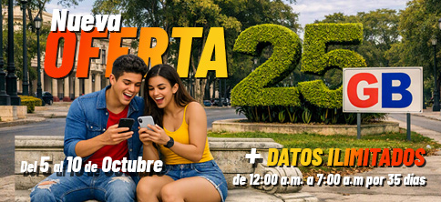 25 GB + datos ilimitados de 12-7am por 35 días